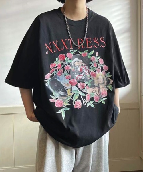 NOWLE（ノウル）の「【NOWLE】ビッグシルエット グラフィック フロント プリント 半袖 Tシャツ（Tシャツ/カットソー・メンズ・ホワイト系その他2/ホワイト系3/ホワイト系5/ブラック系その他/ブラック系その他3/ブラック系2/ブラック系4/ホワイト系1/ホワイト系2/ブラック系その他2/ブラック系5/ブラック系6/ブラック系7/ブラック系8/ブラック系9/ホワイト系その他/ホワイト系その他3/ホワイト系4/ホワイト系6/ブラック系1/ブラック系3/ホワイト系7/ホワイト系8/ホワイト系9・MEDIUM/LARGE/X-LARGE）」の14枚目の写真