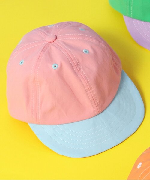 BREEZE（ブリーズ）の「【20周年】HAPPY FO SMILE キャップ（キャップ・キッズ・グリーン/パープル/オレンジ/ピンク/オフホワイト/ブルー・54/50/58）」の5枚目の写真