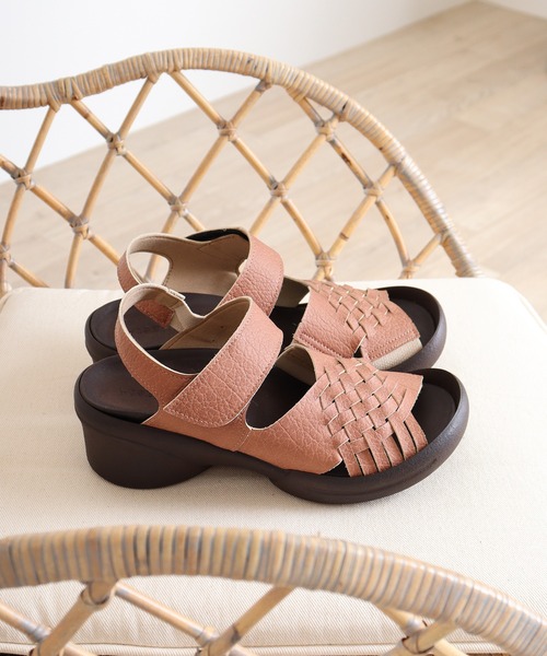 Re:getA バックベルト付き編み込みサンダル（サンダル）｜Re:getA 