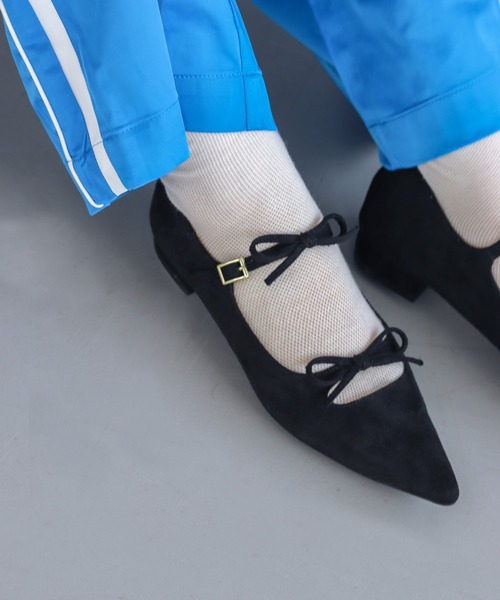 EVOL(イーボル)の「【EVOL】ダブルリボンソフトポインテッドパンプス IX5433(パンプス・レディース・ブラック/ベージュ/シルバー/ピンク/ブラック系その他・24.5cm/24.0cm/23.5cm/23.0cm/22.5cm/22.0cm/25.0cm)」の3枚目の写真