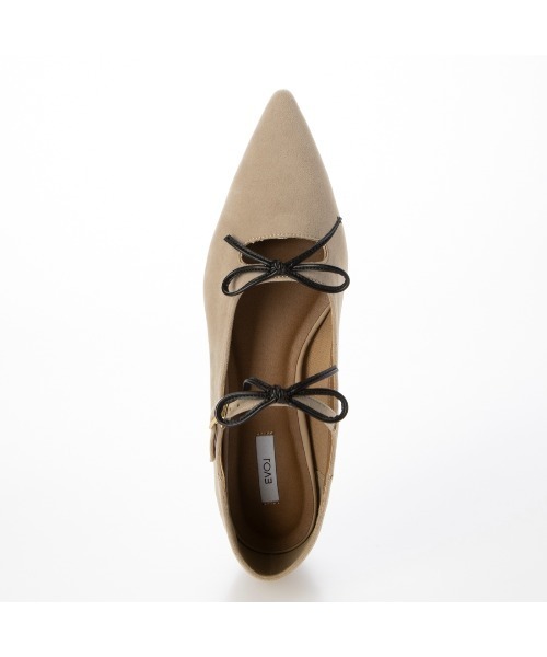 EVOL(イーボル)の「【EVOL】ダブルリボンソフトポインテッドパンプス IX5433(パンプス・レディース・ブラック/ベージュ/シルバー/ピンク/ブラック系その他・24.5cm/24.0cm/23.5cm/23.0cm/22.5cm/22.0cm/25.0cm)」の15枚目の写真