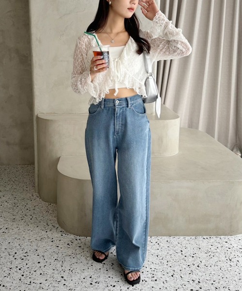 one after another NICE CLAUP（ワンアフターアナザーナイスクラップ）の「フリルボレロカーディガン（シャツ/ブラウス・レディース・チャコールグレー/グレー/オフホワイト・FREE）」の20枚目の写真