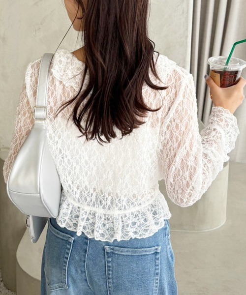 one after another NICE CLAUP（ワンアフターアナザーナイスクラップ）の「フリルボレロカーディガン（シャツ/ブラウス・レディース・チャコールグレー/グレー/オフホワイト・FREE）」の22枚目の写真