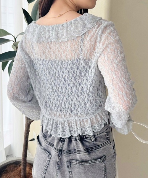 one after another NICE CLAUP（ワンアフターアナザーナイスクラップ）の「フリルボレロカーディガン（シャツ/ブラウス・レディース・チャコールグレー/グレー/オフホワイト・FREE）」の17枚目の写真