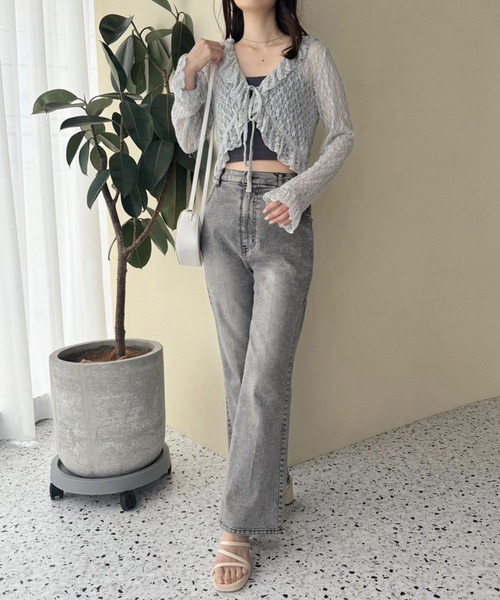 one after another NICE CLAUP（ワンアフターアナザーナイスクラップ）の「フリルボレロカーディガン（シャツ/ブラウス・レディース・チャコールグレー/グレー/オフホワイト・FREE）」の16枚目の写真