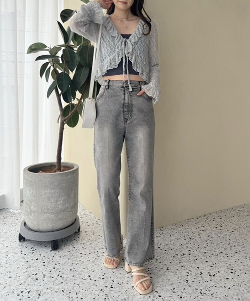 one after another NICE CLAUP（ワンアフターアナザーナイスクラップ）の「フリルボレロカーディガン（シャツ/ブラウス・レディース・チャコールグレー/グレー/オフホワイト・FREE）」の15枚目の写真