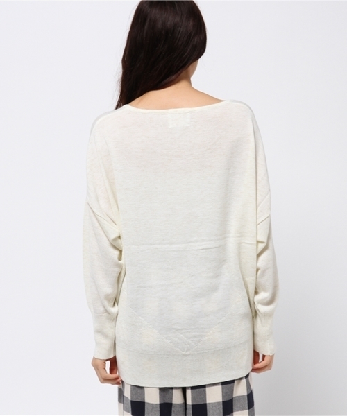 Discoat Parisien（ディスコートパリシアン）の「アンジェリーナ編地切替ドルマン（ニット/セーター・レディース・オフホワイト/グレー/グリーン/ネイビー・MEDIUM/LARGE）」の11枚目の写真