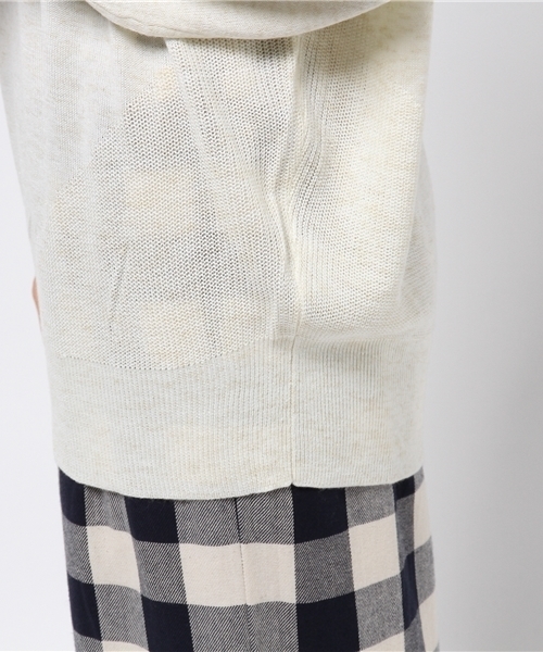 Discoat Parisien（ディスコートパリシアン）の「アンジェリーナ編地切替ドルマン（ニット/セーター・レディース・オフホワイト/グレー/グリーン/ネイビー・MEDIUM/LARGE）」の7枚目の写真