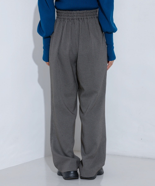 NOMINE（ノミネ）の「【セットアップ着用可】チェック タック ワイドパンツ（スラックス・レディース・グレー・M/S）」の14枚目の写真