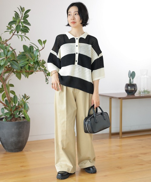 LEPSIM（レプシィム）の「加工感チノパンツ　131531（チノパンツ・レディース・ベージュ/ブラウン/チャコールグレー・LARGE/MEDIUM）」の15枚目の写真