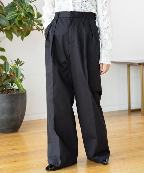 LEPSIM（レプシィム）の「加工感チノパンツ　131531（チノパンツ・レディース・ベージュ/ブラウン/チャコールグレー・LARGE/MEDIUM）」の4枚目の写真