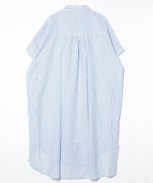 atONE(アットワン)の「ストライプ柄シャツワンピース(シャツワンピース・レディース・ネイビー×ホワイト/ホワイト×ブルー・M)」の3枚目の写真