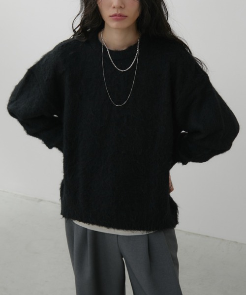 ビアズリー♥モヘアルーズニットプルオーバー◆ピンク　オーバーサイズ 美品♥ビアズリー◇モヘアルーズニットプルオーバー◇ピンク オーバー