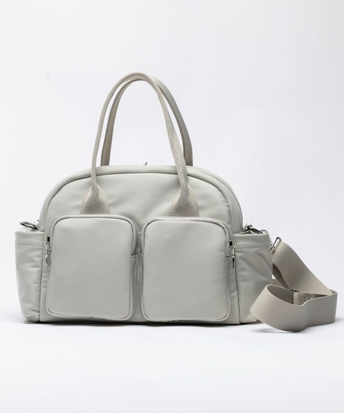 EDITA.(エディータ)の「Multi pocket shoulder bag 2way / 通勤(ボストンバッグ・レディース・ライトグレー/ブラック・FREE)」の10枚目の写真