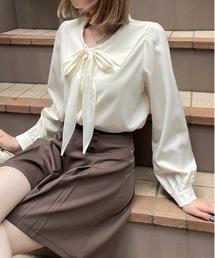 セーラーカラー長袖ボウタイブラウス≪2024AW新作≫