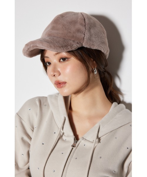 rienda（リエンダ）の「フェイクファーキャップ 秋服 冬服（キャップ・レディース・ブラウン/ブラック・FREE）」の11枚目の写真