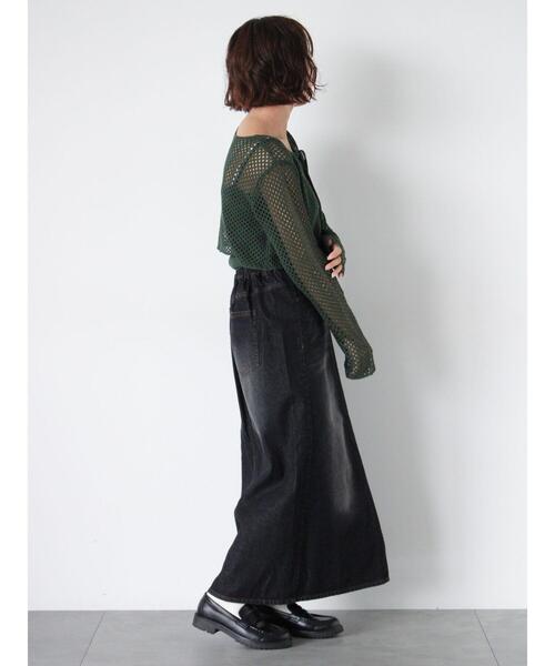 ehka sopo（エヘカソポ）の「メッシュリボンカーデキャミセット（カーディガン/ボレロ・レディース・グリーン/ブラウン/キナリ/ピンク・F）」の9枚目の写真