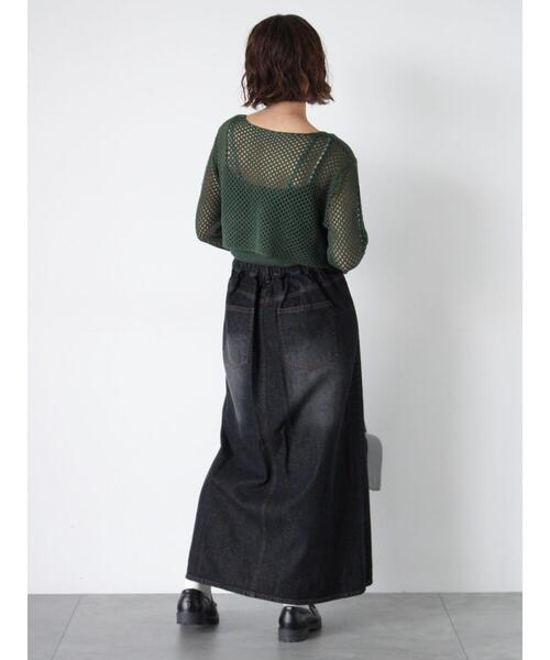 ehka sopo（エヘカソポ）の「メッシュリボンカーデキャミセット（カーディガン/ボレロ・レディース・グリーン/ブラウン/キナリ/ピンク・F）」の8枚目の写真