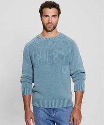 GUESS - GUESS ニット 水色　韓国 Guess｜ゲスのニット/セーター（ブルー・ネイビー/青色系）通販