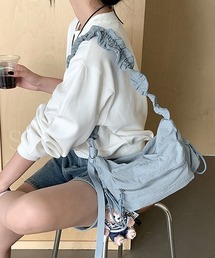 ギャザーストラップ ナイロンショルダーバッグ cula974