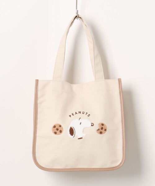PEANUTS(ピーナッツ)の「PEANUTS/ピーナッツ トートバッグ サガラ スヌーピー(トートバッグ・レディース・ベージュ/ブラウン・ONE SIZE)」の2枚目の写真