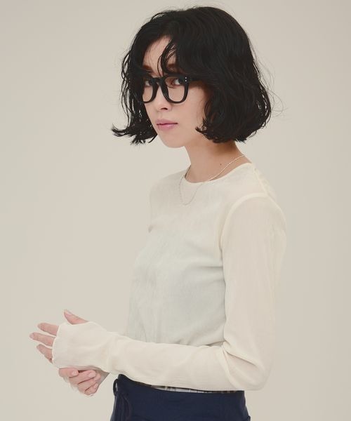 eL（エル）の「【eL】Sheer Velour Pullover/130745（Tシャツ/カットソー・レディース・ブラック/オフホワイト/ネイビー/ホワイト系その他/ブラック系その他/ネイビー系・FREE）」の11枚目の写真