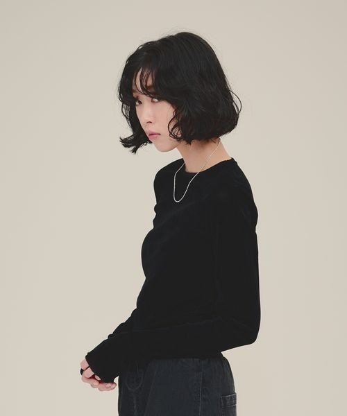 eL（エル）の「【eL】Sheer Velour Pullover/130745（Tシャツ/カットソー・レディース・ブラック/オフホワイト/ネイビー/ホワイト系その他/ブラック系その他/ネイビー系・FREE）」の15枚目の写真