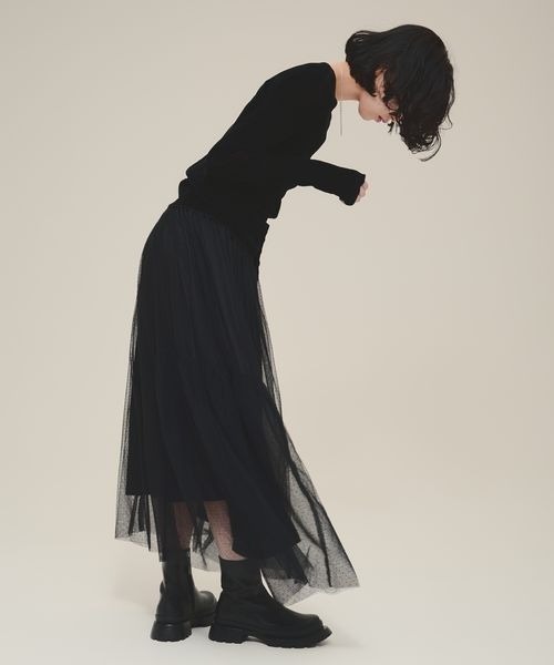 eL（エル）の「【eL】Sheer Velour Pullover/130745（Tシャツ/カットソー・レディース・ブラック/オフホワイト/ネイビー/ホワイト系その他/ブラック系その他/ネイビー系・FREE）」の18枚目の写真