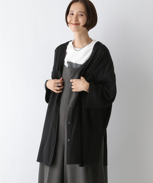 ナチュラルデッキ セール】Vネックワイドチュニックシャツワンピース/AW 145461