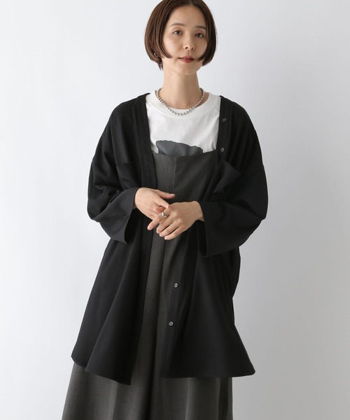 LEPSIM（レプシィム）の「Vネックワイドチュニックシャツワンピース/AW　145461（チュニック・レディース・レッド/グレイッシュベージュ/チャコールグレー/ブラック・FREE）」の6枚目の写真