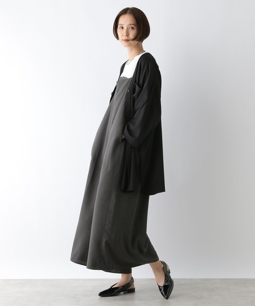 LEPSIM（レプシィム）の「Vネックワイドチュニックシャツワンピース/AW　145461（チュニック・レディース・レッド/グレイッシュベージュ/チャコールグレー/ブラック・FREE）」の8枚目の写真