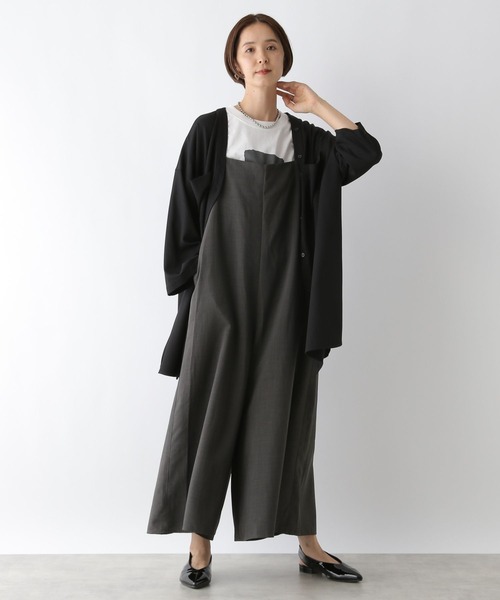 LEPSIM（レプシィム）の「Vネックワイドチュニックシャツワンピース/AW　145461（チュニック・レディース・レッド/グレイッシュベージュ/チャコールグレー/ブラック・FREE）」の9枚目の写真