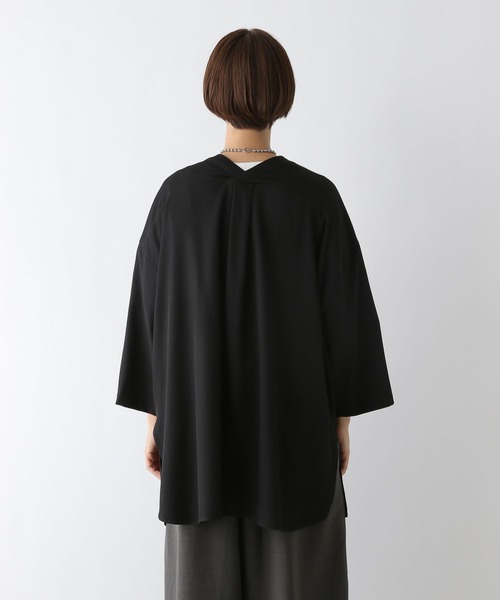 CRAZY-Kさま 専用 セール】Vネックワイドチュニックシャツワンピース/AW 145461