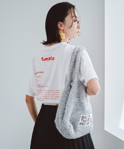 THEATRE PRODUCTS(シアタープロダクツ)の「ラメニットトートバッグ(トートバッグ・レディース・シルバー/ブラック/ブラック系2/ベージュ・FREE)」の8枚目の写真