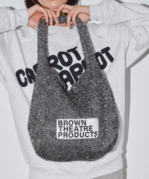 THEATRE PRODUCTS(シアタープロダクツ)の「ラメニットトートバッグ(トートバッグ・レディース・シルバー/ブラック/ブラック系2/ベージュ・FREE)」の15枚目の写真