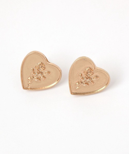 tiny tiny（ティニーティニー）の「ハートローズピアス[tiny tiny(ティニーティニー)]（ピアス（両耳用）・レディース・イエロー/グレー・0）」の6枚目の写真