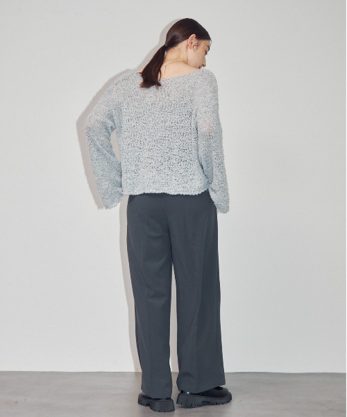 MOCOA'S（モコアズ）の「ワイドカフスオーバーニット（ニット/セーター・レディース・ピンク/グレー/ナチュラル・FREE）」の13枚目の写真