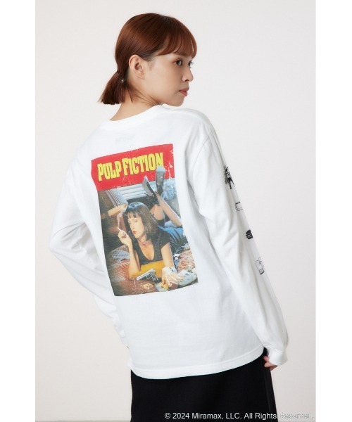 RODEO CROWNS WIDE BOWL（ロデオクラウンズワイドボウル）の「【PULP FICTION】Mia L/S Tシャツ（Tシャツ/カットソー・レディース・ブラック/ホワイト・FREE）」の2枚目の写真