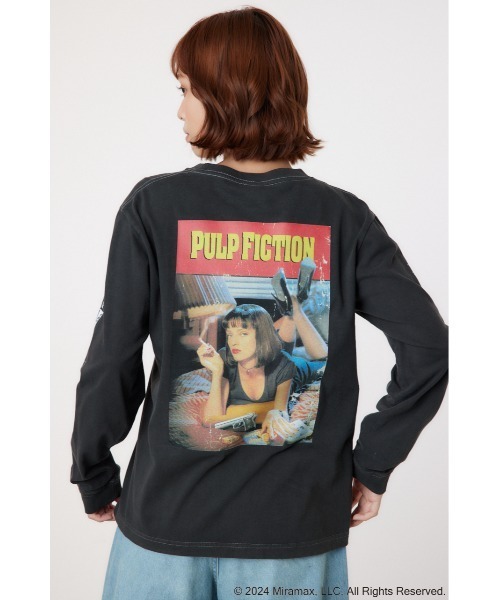 RODEO CROWNS WIDE BOWL（ロデオクラウンズワイドボウル）の「【PULP FICTION】Mia L/S Tシャツ（Tシャツ/カットソー・レディース・ブラック/ホワイト・FREE）」の7枚目の写真