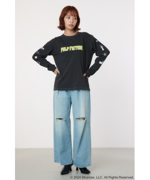 RODEO CROWNS WIDE BOWL（ロデオクラウンズワイドボウル）の「【PULP FICTION】Mia L/S Tシャツ（Tシャツ/カットソー・レディース・ブラック/ホワイト・FREE）」の8枚目の写真