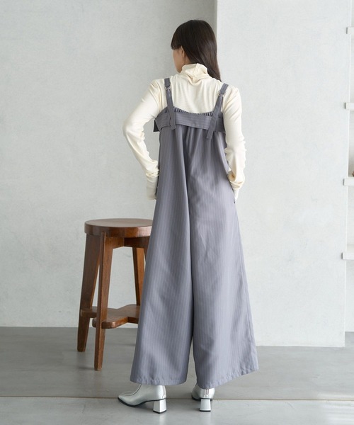 earth music&ecology（アースミュージックアンドエコロジー）の「ベルトベアサロペット（サロペット/オーバーオール・レディース・ネイビー系2/ブラック/グレー系その他2・FREE）」の9枚目の写真