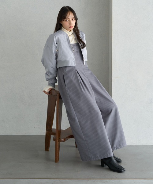 earth music&ecology（アースミュージックアンドエコロジー）の「ベルトベアサロペット（サロペット/オーバーオール・レディース・ネイビー系2/ブラック/グレー系その他2・FREE）」の10枚目の写真