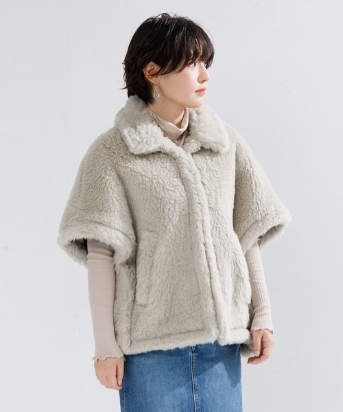 TICCA ウールファーポンチョ ティッカ セール】【TICCA/ティッカ】ウールファーポンチョ（ポンチョ