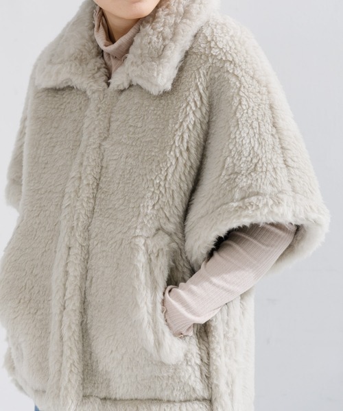 ☆最終お値下げです☆ベージュ ウール ファー襟 ポンチョ 楽天市場】シルバーフォックスファーストール 毛皮ケープ ファー