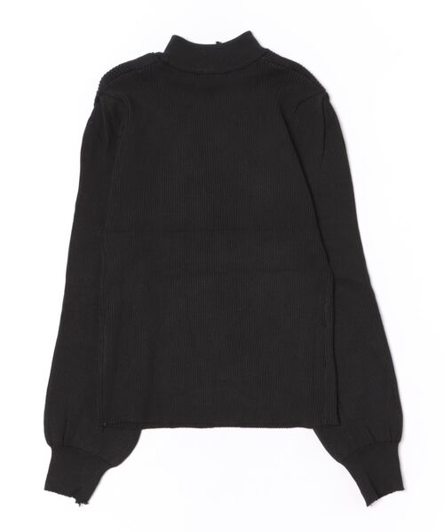 Mayree（メイリー）の「【Mayree】フロント リボン レイヤード リブ トップス（Tシャツ/カットソー・レディース・ブラック/ホワイト・LARGE/MEDIUM/SMALL）」の12枚目の写真