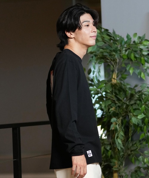CHUMS（チャムス）の「CHUMS/チャムス ロンT/長袖ティシャツ/カットソー バックプリント CH01-2452（Tシャツ/カットソー・メンズ・ライトブルー/ブラック/ホワイト/オレンジ/グレイッシュベージュ/ネイビー・M/L/XL）」の15枚目の写真