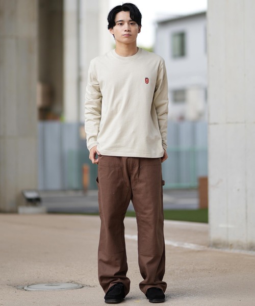 CHUMS（チャムス）の「CHUMS/チャムス ロンT/長袖ティシャツ/カットソー バックプリント CH01-2452（Tシャツ/カットソー・メンズ・ライトブルー/ブラック/ホワイト/オレンジ/グレイッシュベージュ/ネイビー・M/L/XL）」の22枚目の写真