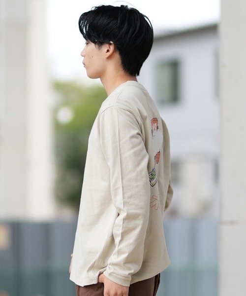CHUMS（チャムス）の「CHUMS/チャムス ロンT/長袖ティシャツ/カットソー バックプリント CH01-2452（Tシャツ/カットソー・メンズ・ライトブルー/ブラック/ホワイト/オレンジ/グレイッシュベージュ/ネイビー・M/L/XL）」の20枚目の写真
