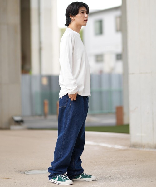 CHUMS（チャムス）の「CHUMS/チャムス ロンT/長袖ティシャツ/カットソー バックプリント CH01-2452（Tシャツ/カットソー・メンズ・ライトブルー/ブラック/ホワイト/オレンジ/グレイッシュベージュ/ネイビー・M/L/XL）」の12枚目の写真