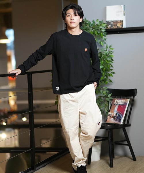 CHUMS（チャムス）の「CHUMS/チャムス ロンT/長袖ティシャツ/カットソー バックプリント CH01-2452（Tシャツ/カットソー・メンズ・ライトブルー/ブラック/ホワイト/オレンジ/グレイッシュベージュ/ネイビー・M/L/XL）」の16枚目の写真